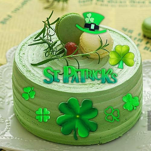 Miniatura 3 de 6 moldes de silicona para el día de San Patricio, moldes de silicona para fondant, trébol de cuatro hojas, sombrero irlandés, barba, cerveza,