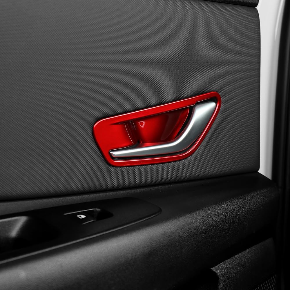 Inner Door Handle Panel Cover Trim Compatible with Hyundai Elantra N 2023-2025 Elantra 2021 Accessories, Automotive Interior Upgrades-red