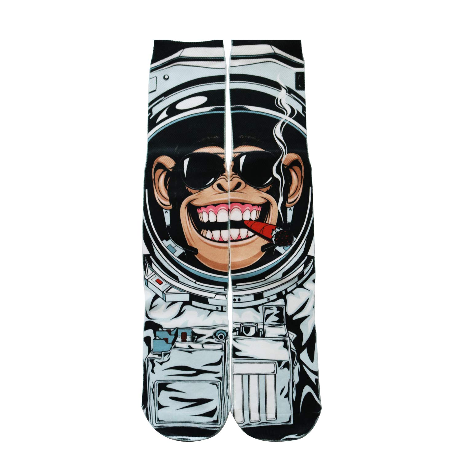 Funny Novelty Socks Food Hamburg Pizza Sushi Milk 3D Printed Mens Crazy Creative Tube Socks