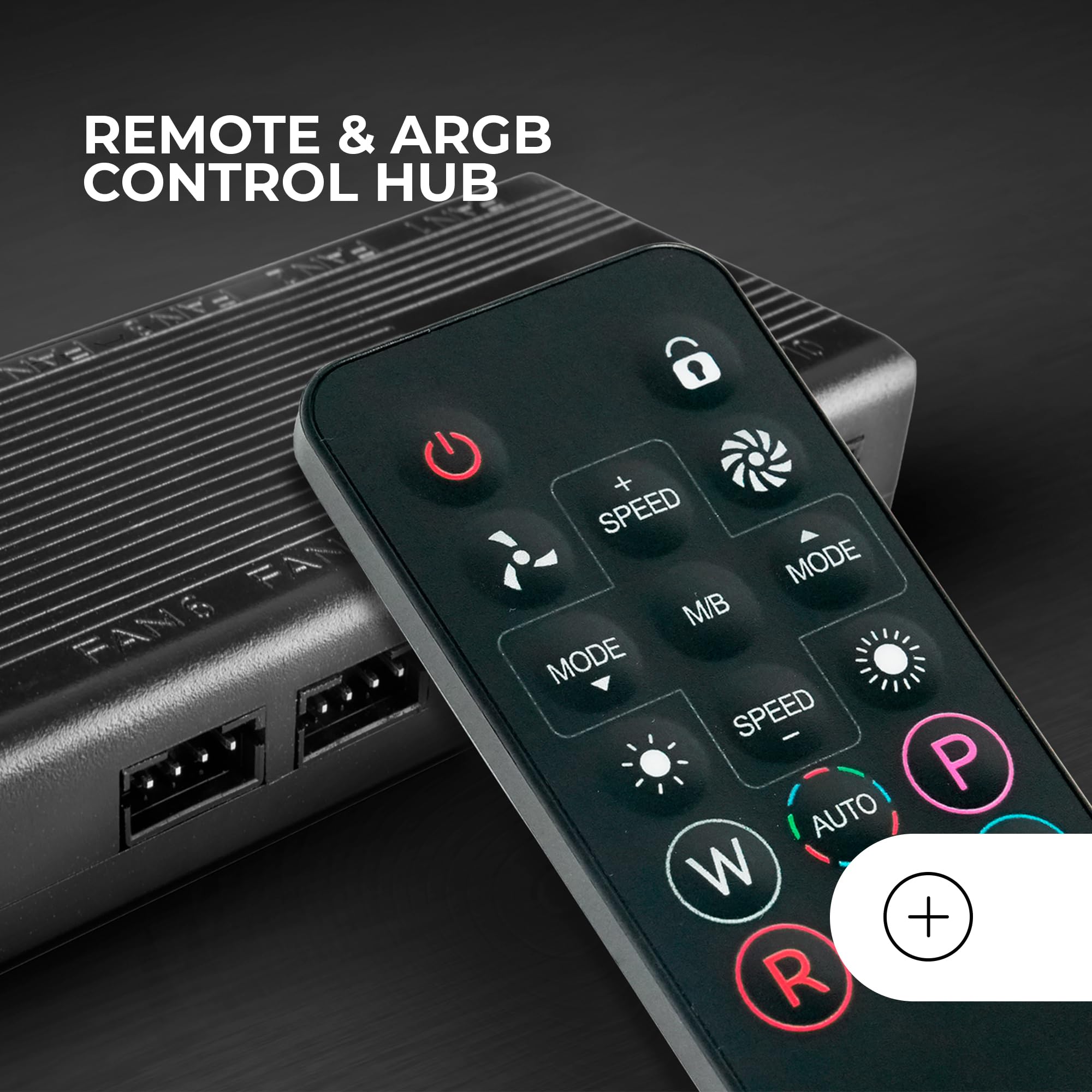 Mars Gaming MF-SI4KIT, Kit de 4 Ventilateurs Ultra-Silencieux 120mm, Éclairage ARGB Miroir Infini, Roulements FDB et Noyau en Cuivre, Télécommande et HUB, Compatibilité Totale ARGB, Noir