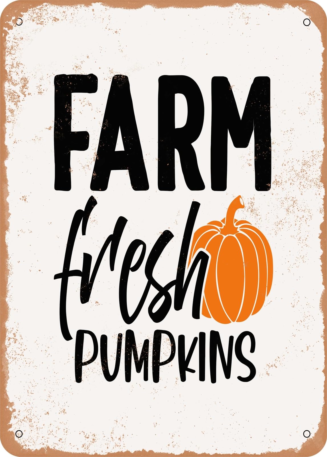 Miaomansenstore Metal Sign - Farm Fresh Pumpkins - 9 - Vintage Look Home Decor