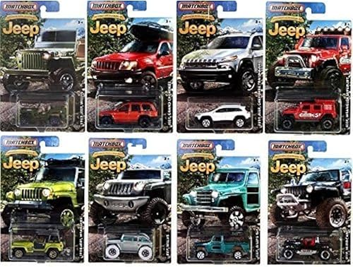 2016 Matchbox Jeep Edición Aniversario Jeep Juego de 8 autos. disponible en Yaxa Costa Rica