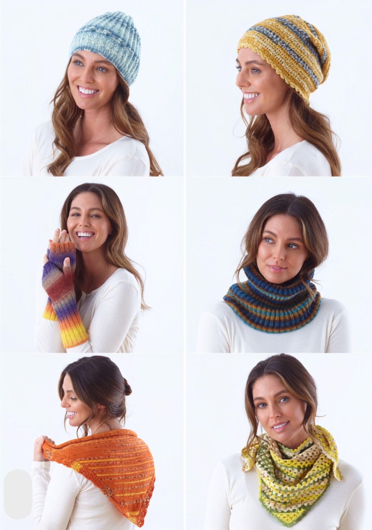 King Cole 4 Ply Knitting & Crochet Pattern Pamphlet - 6347 Ladies Accessories (6 Designs)