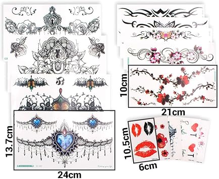 SNAILGARDEN 69 Sheets Temporary Tattoos,Fake Waterproof Tattoos Kits Body Art Sticker,Permanent Removable,for Adults Teens Men and Women