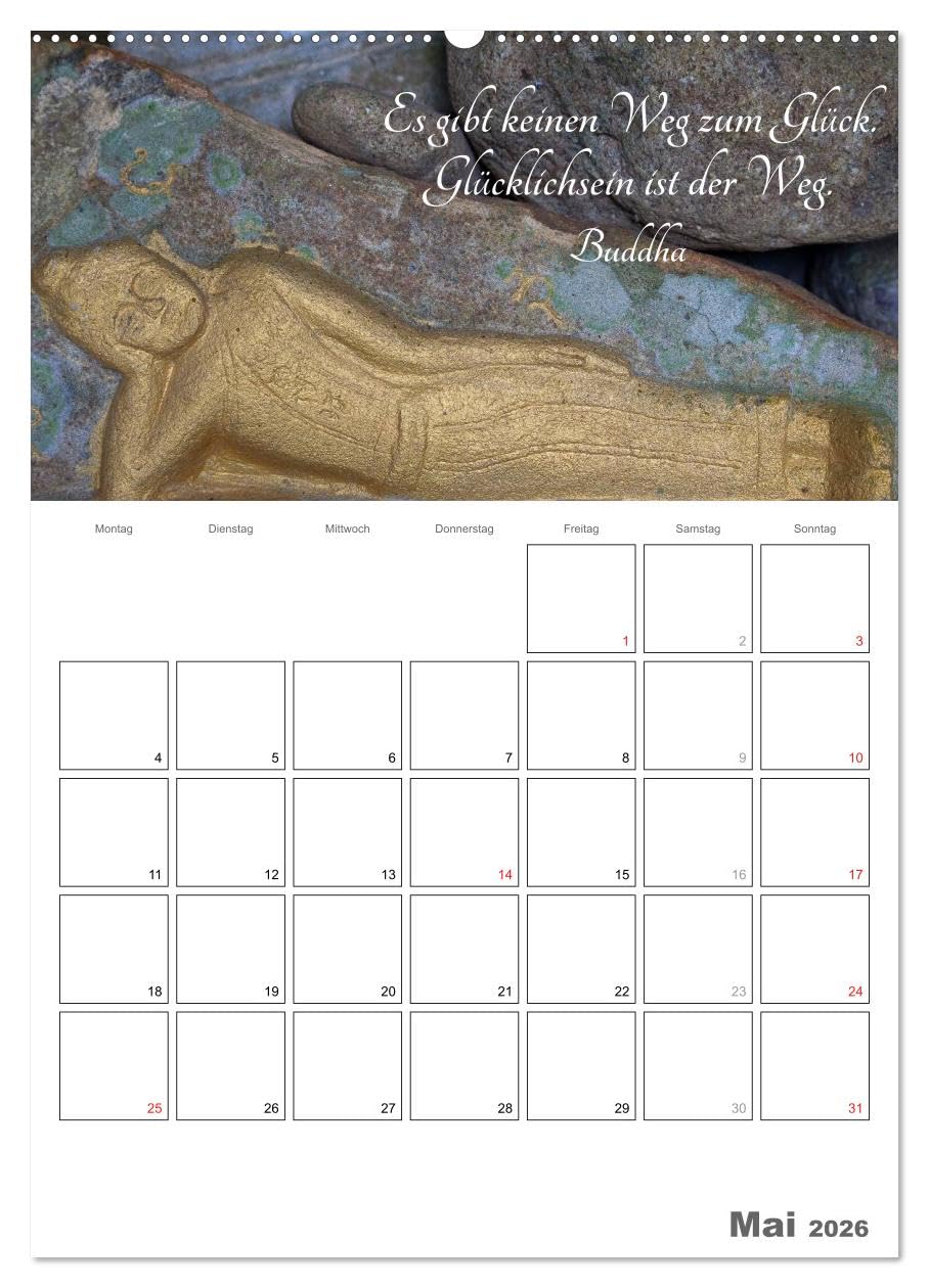 Harmonie und Freude Buddhistische Weisheiten 2026 (hochwertiger Premium Wandkalender 2026 DIN A2 hoch), Kunstdruck in Hochglanz: Ein Planer mit ... für die ganze Familie (CALVENDO Glaube)