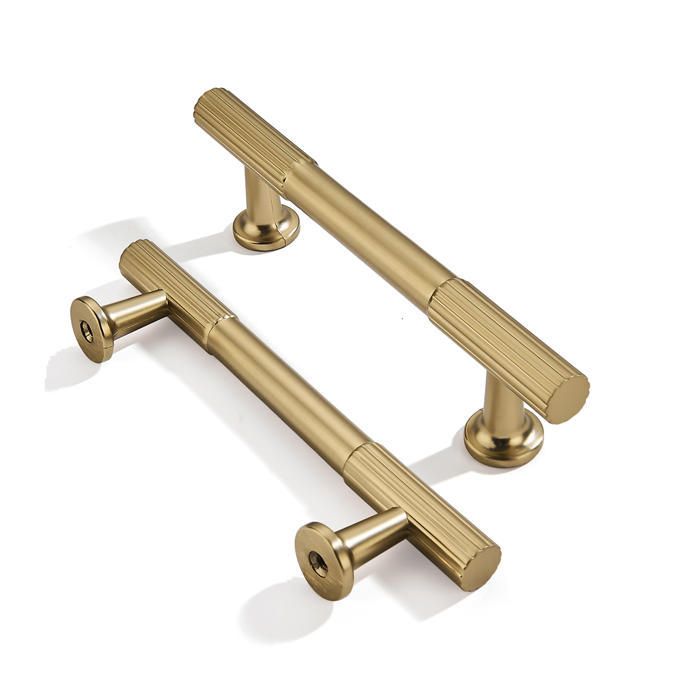 KHTUMEWARE-KH302 Brushed Brass Cabinet Pulls CTC 4 in (102 mm) 10-Pack