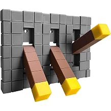 Game Room Light Switch Cover, Toggles Blocks Light Switch Cover, My World Room Decor, More Sturdy, Standard Size Levers for Fans Kids Bedroom Decoration 3 Toggles