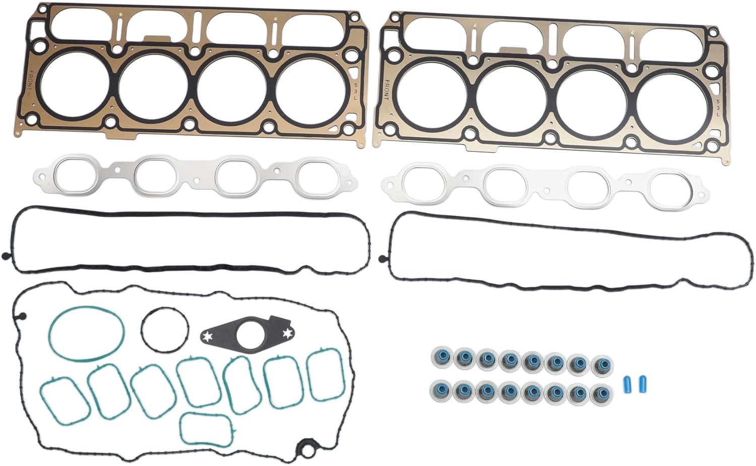 Motoforti Engine Valve Cover Gasket Kit Head Gasket Intake Exhaust Manifold Gasket Set No.HS54996/CS54996 for Chevrolet Tahoe 5.3L 2015-2020 1 Set Engine Car