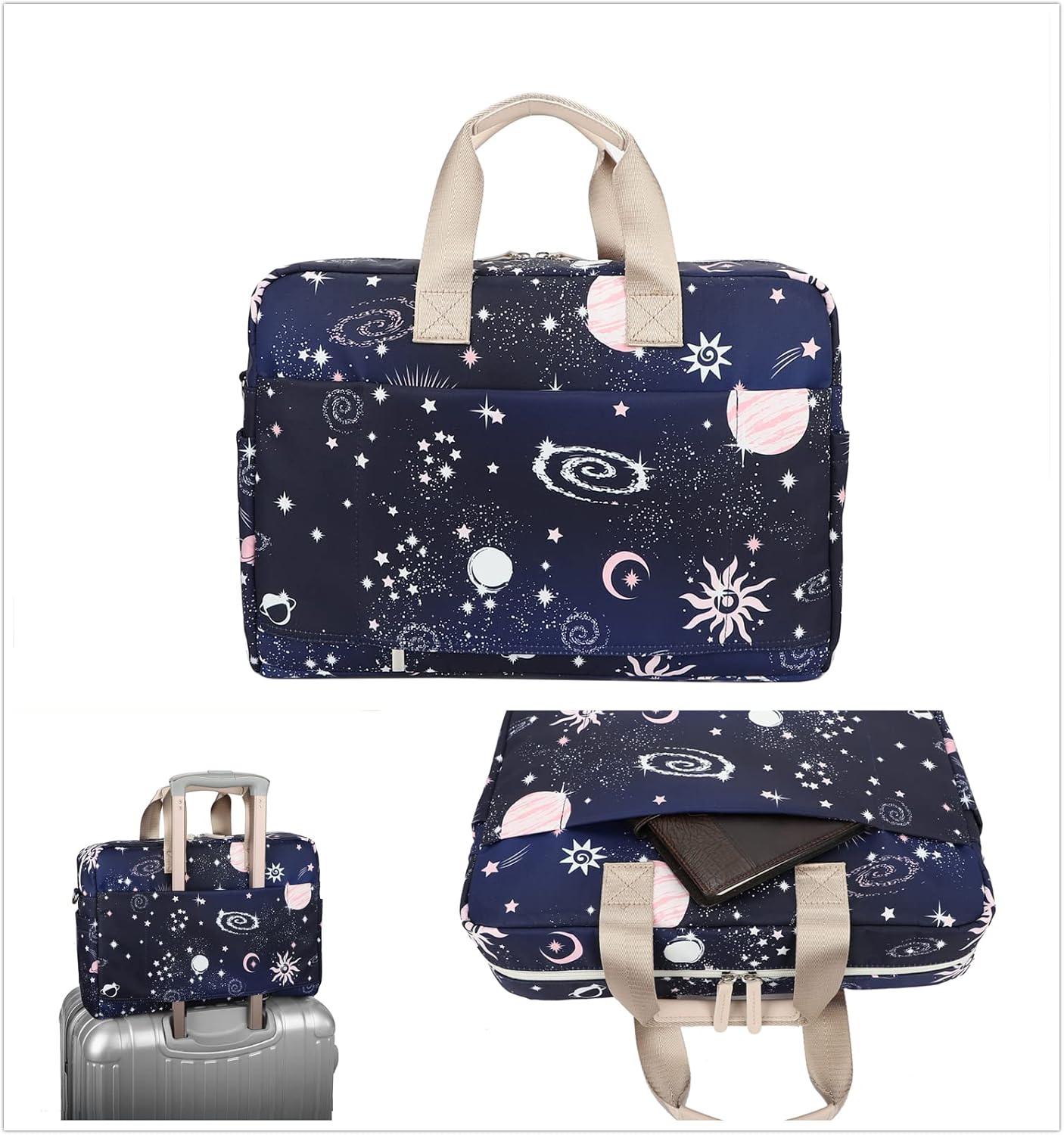 Laptop Briefcase, Water Repellent Multi-Functional Laptop Shoulder Messenger Case Bag (15 inch-15.6 inch, SLB-9) - Image 3