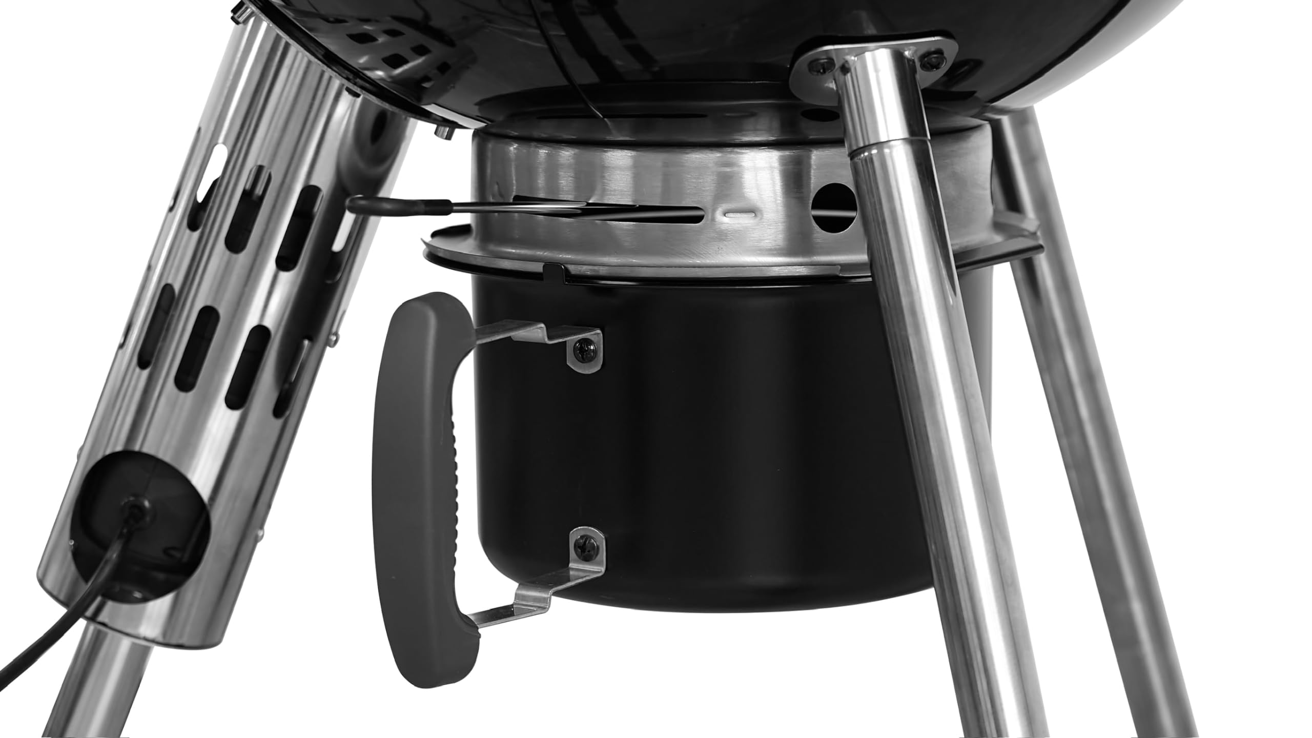Start N Grill - Barbecue 57cm charbon à allumage automatique - SNG Evolution - Allumage en 3mn, cuisine extérieure, kettle émaillé, plan de travail tablette, support couvercle, grilles inox, breveté