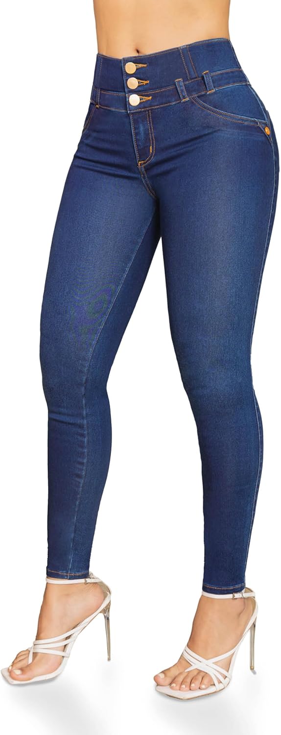 Bula, High Waist Butt Lifting Skinny Jeans - Shape wear Pantalones Colombianos Levanta Cola
