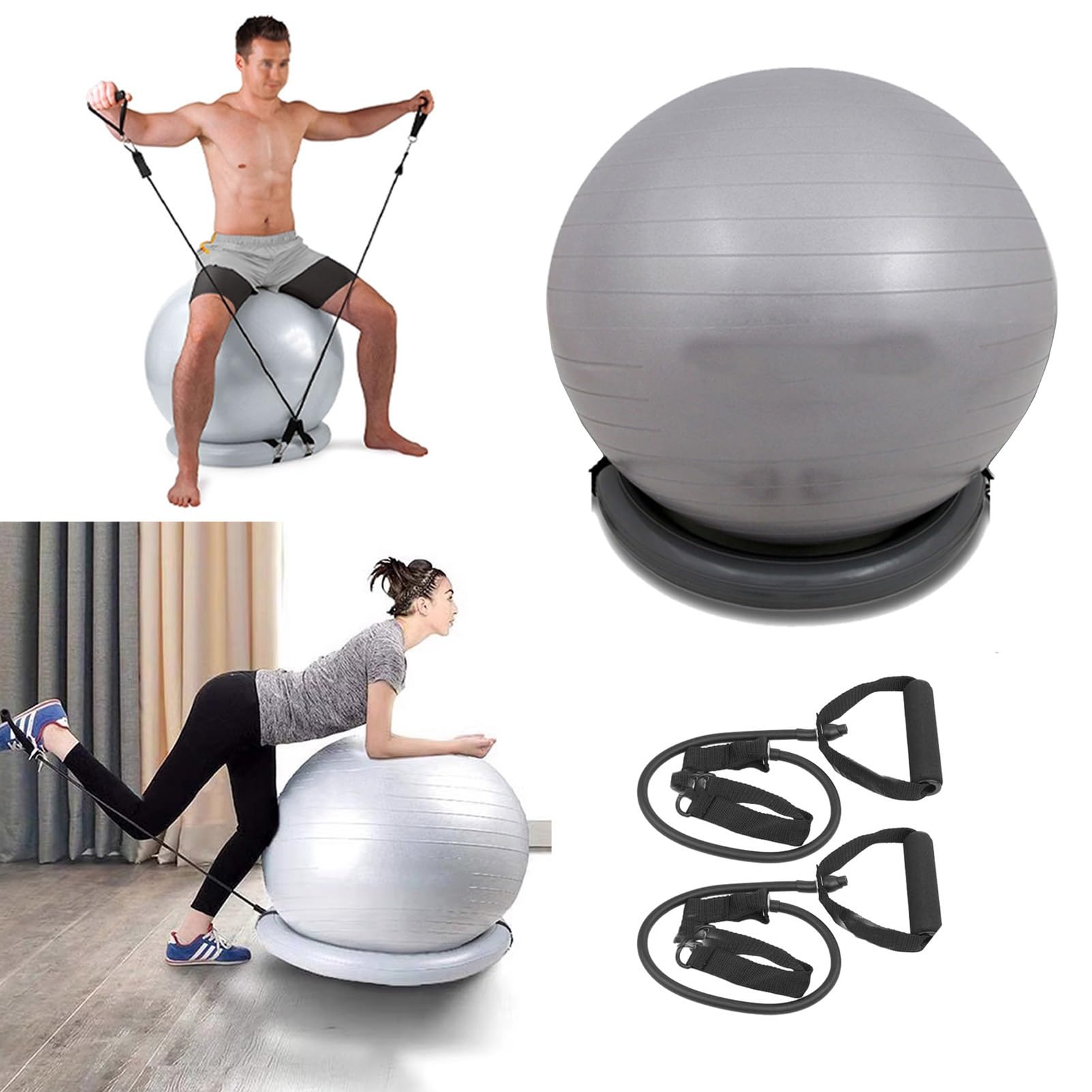 Sedia da ginnastica con base antiscivolo, stabilità anti-scoppio per ufficio, yoga, pilates e supporto per la gravidanza