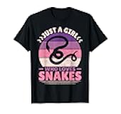 Just A Girl Who Loves Snakes Animals Reptiles Lover Snake T-Shirt