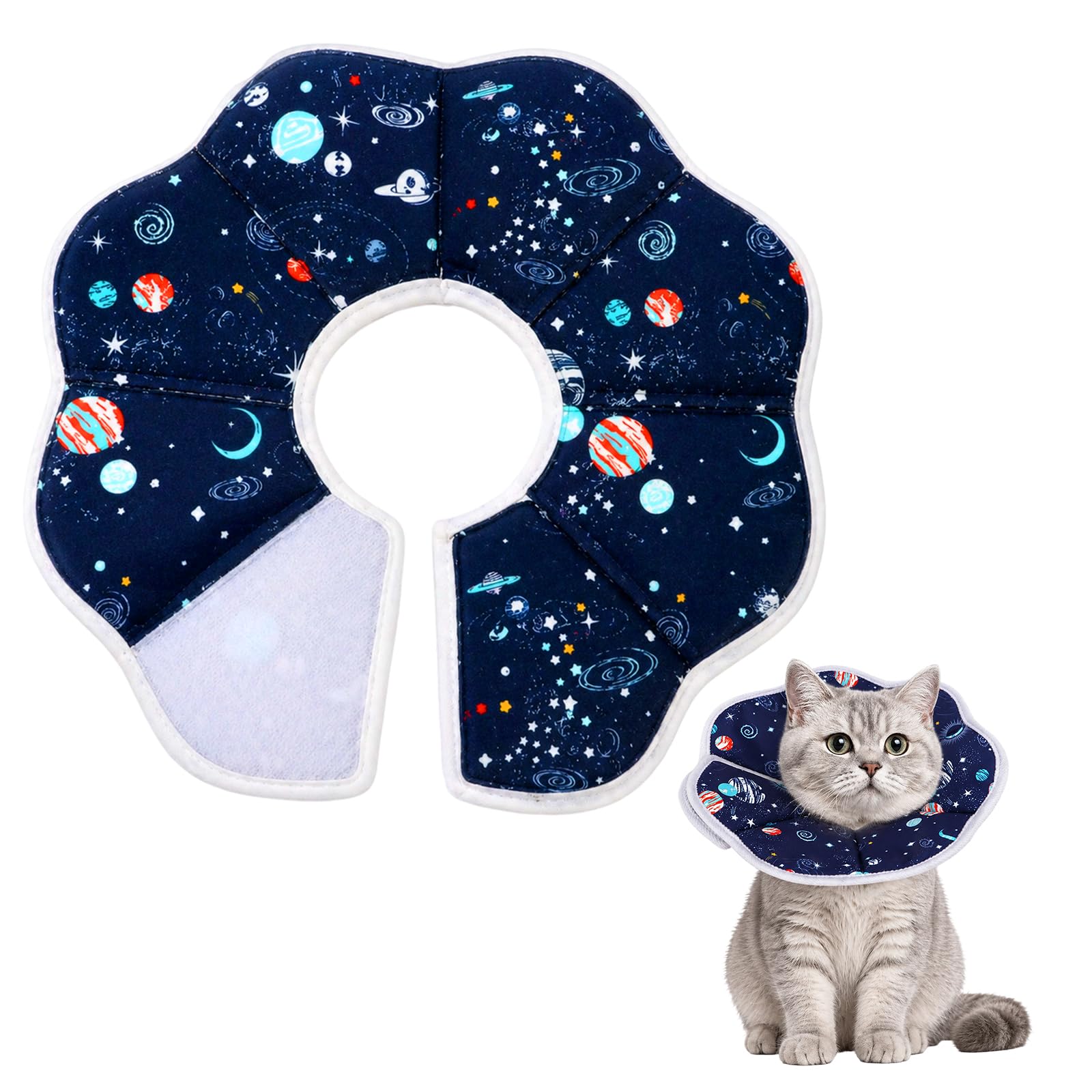 Cats Cone, Soft Cat Cone to Stop Licking, Comfortable Cat Recovery Collar, Adjustable Collar for Post-Surgery Care and Wound Protection