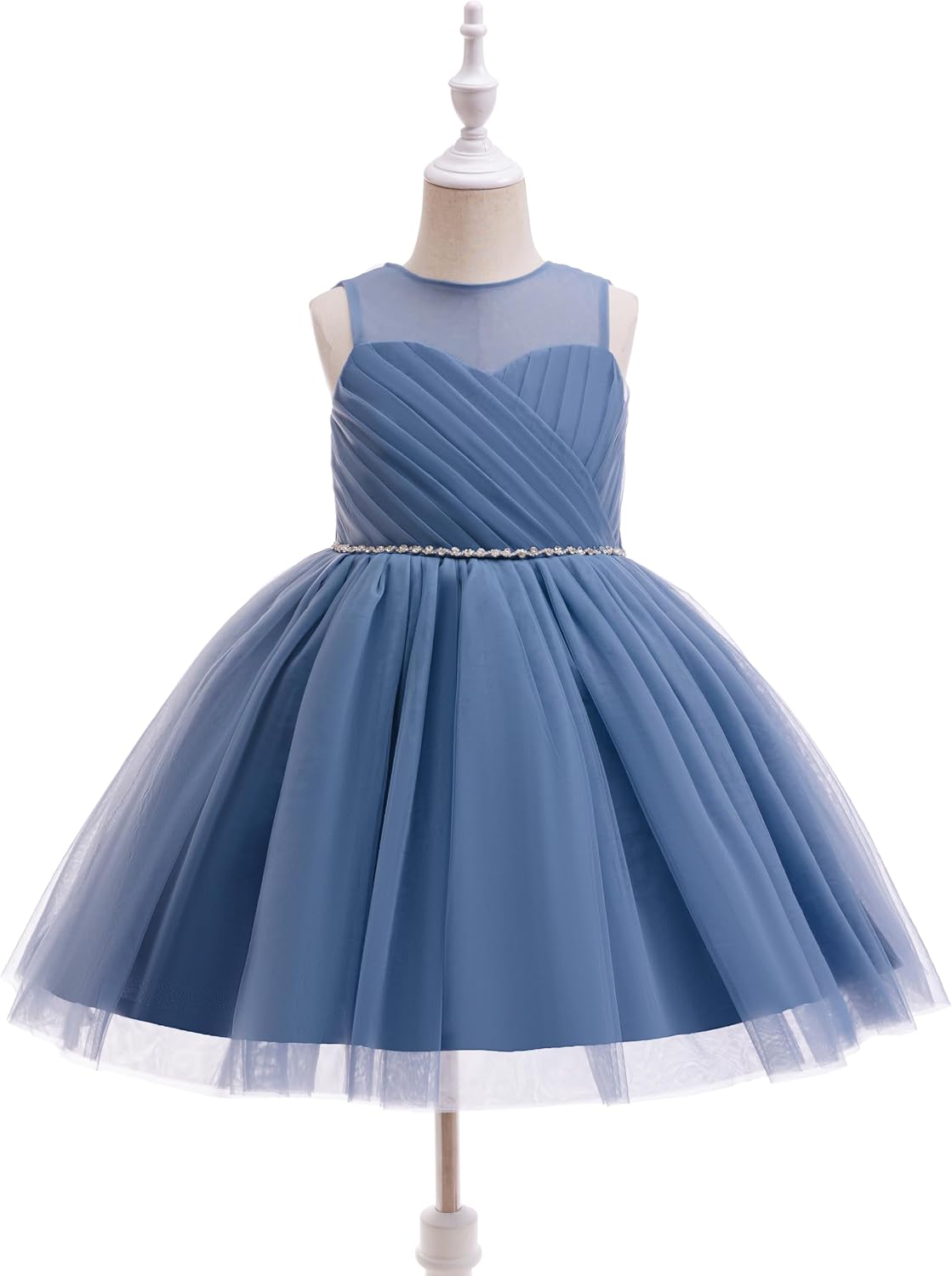 Glamulice Flower Girls Vintage Tulle Tutu Dress A Line Little/Big Girl Wedding Birthday Formal Party Dresses