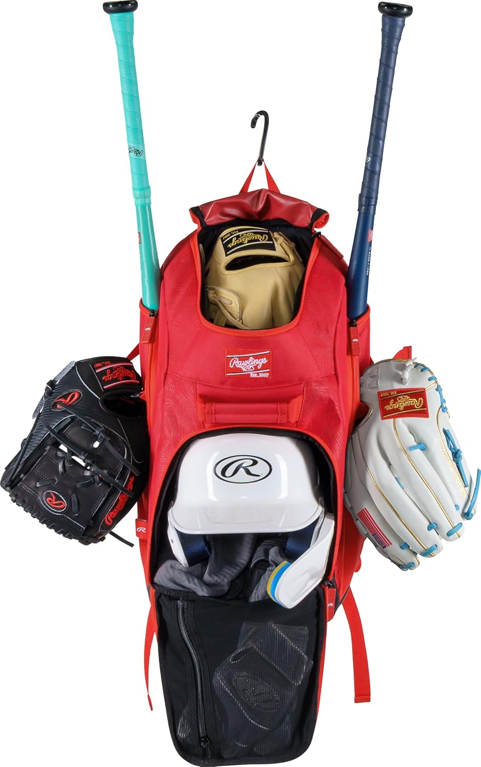 Rawlings | FRANCHISE 2.0 Player's Backpack | Baseball/Softball | Rec/Travel | Multiple Styles | Baseball/Softball, Rec/Travel