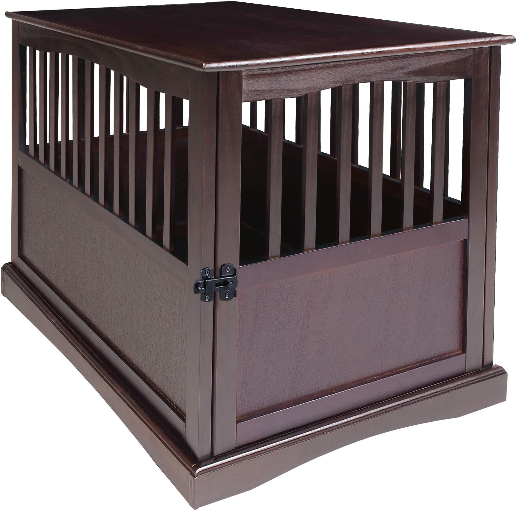 Casual HomeWooden Pet Crate, End Table, Large, New Espresso