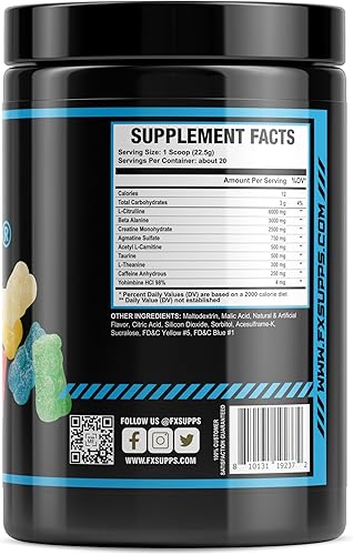 Miniatura 3 de FX Supps Catalyft - Bebida en polvo para preentrenamiento para hombres y mujeres, Sonic Boom, mezcla de suplemento dietético con creatina y