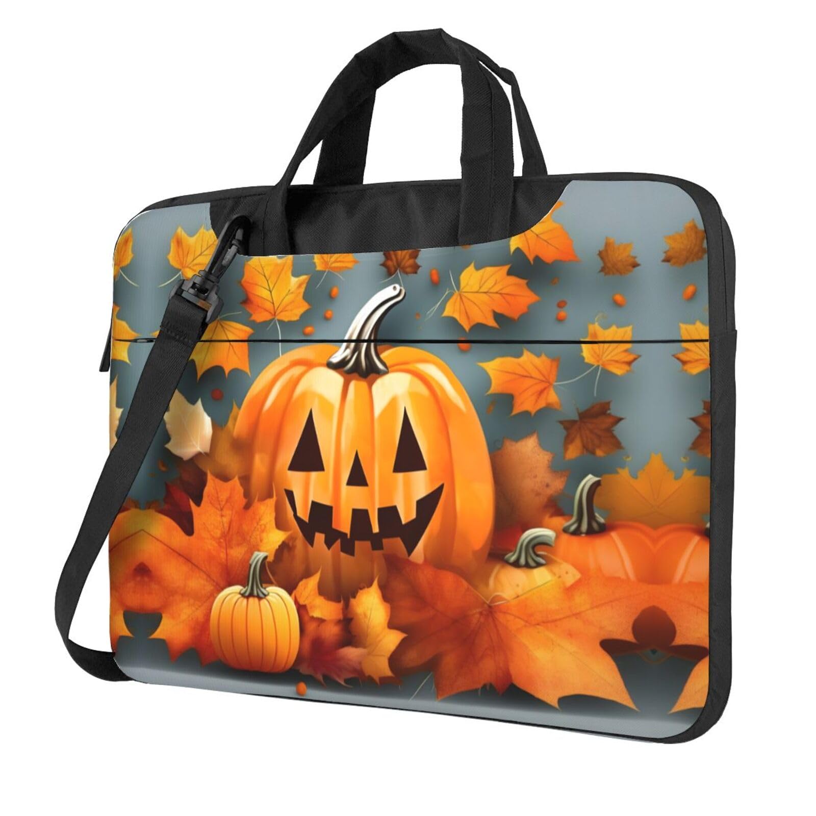 Bolsa de ordenador 15.6 pulgadas con acabados dorados y diseño artístico de hojas de otoño 8