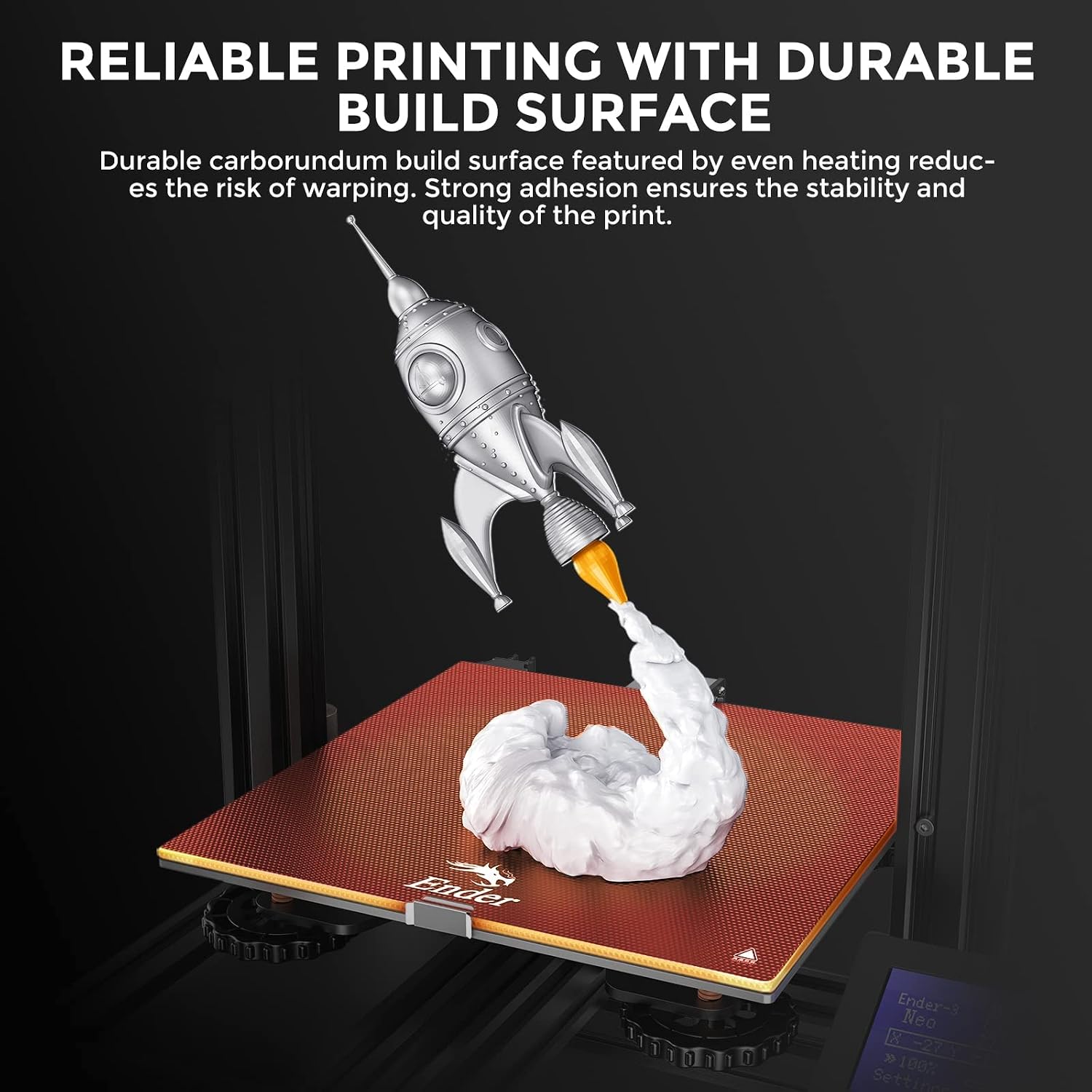 Creality Ender 3 Neo 3D Printer with CR Touch Auto Bed Leveling Kit and Full-Metal Extruder Carborundum Glass Resume Printing Function Silent Mainboard 8.66x8.66x9.84 inch