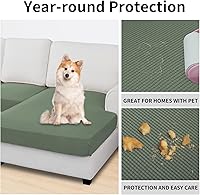 Vista 289 de Easy-Going Fundas Elásticas de 3 Piezas para Cojines de Sofá para Sofá Seccional Izquierdo/Derecho en Forma de L Chaise Lounge Funda de Asiento