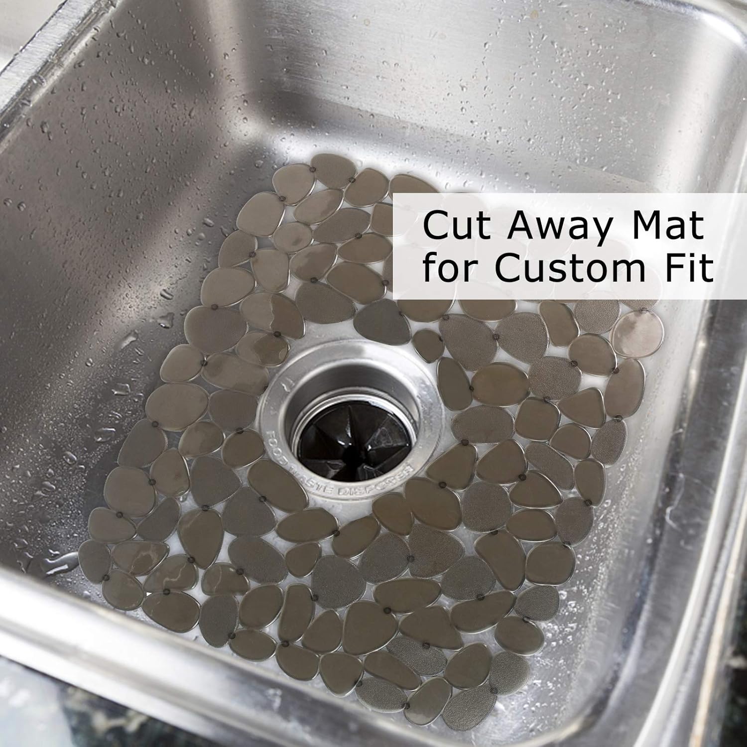 Sink Mat, Adjustable PVC Pebble Sink Protector for Stainl Steel or