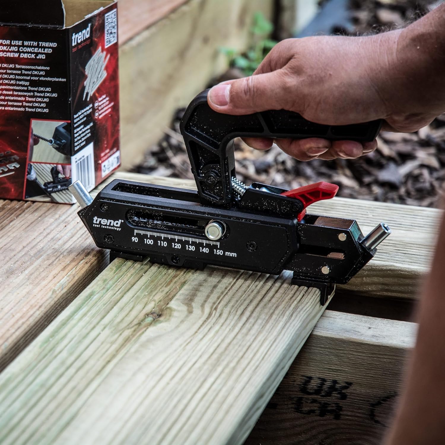 Trend Concealed Screw Deck Jig, Installs Decking Without Visible Fasteners for Accurate Board Spacing & Prolonged Decking Life, DK/JIG