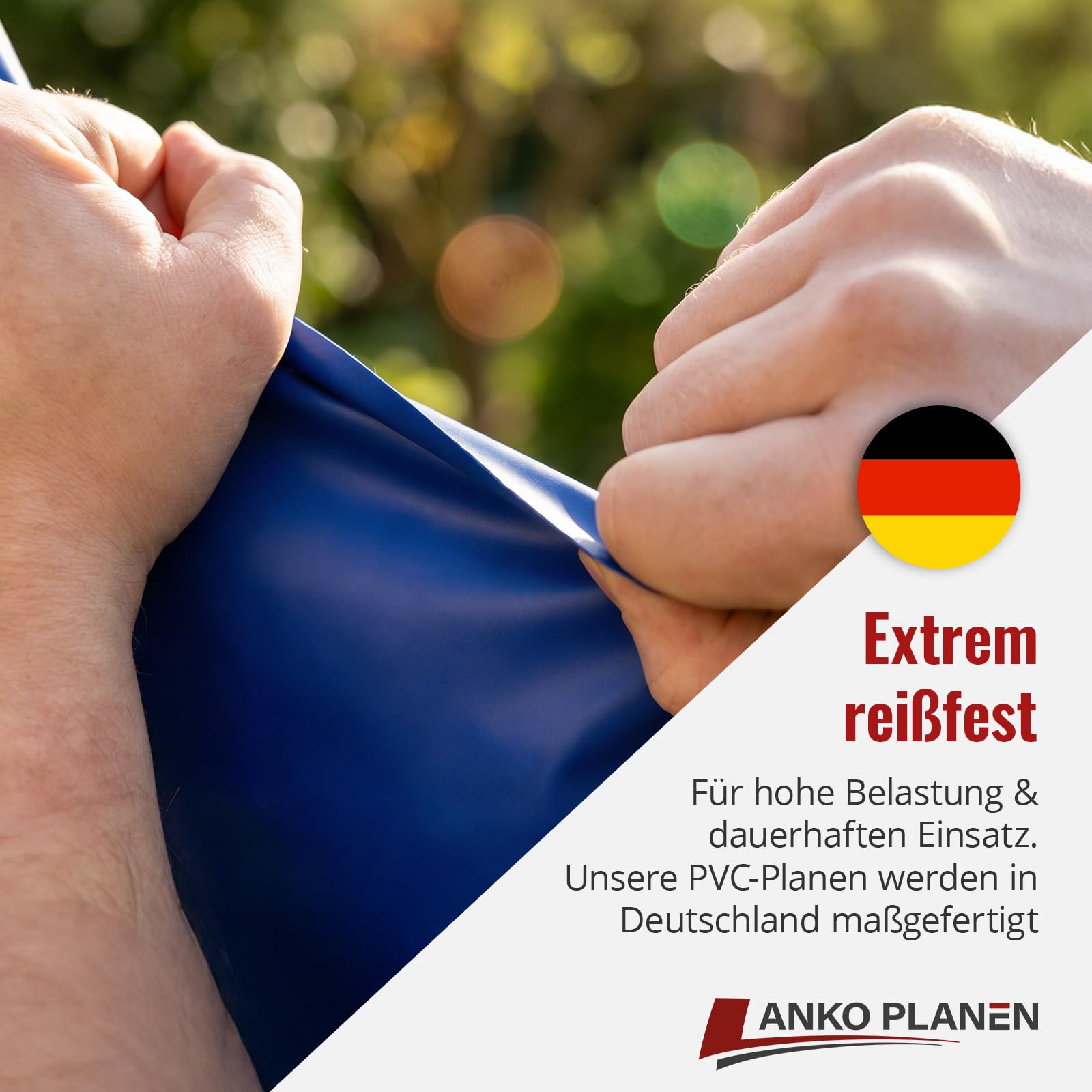ANKO PLANEN PVC Plane 700g/m² - reißfeste LKW Plane & Abdeckplane matt - Wasserdicht, UV-beständig & wetterfest - grau - 2,5m x 3m