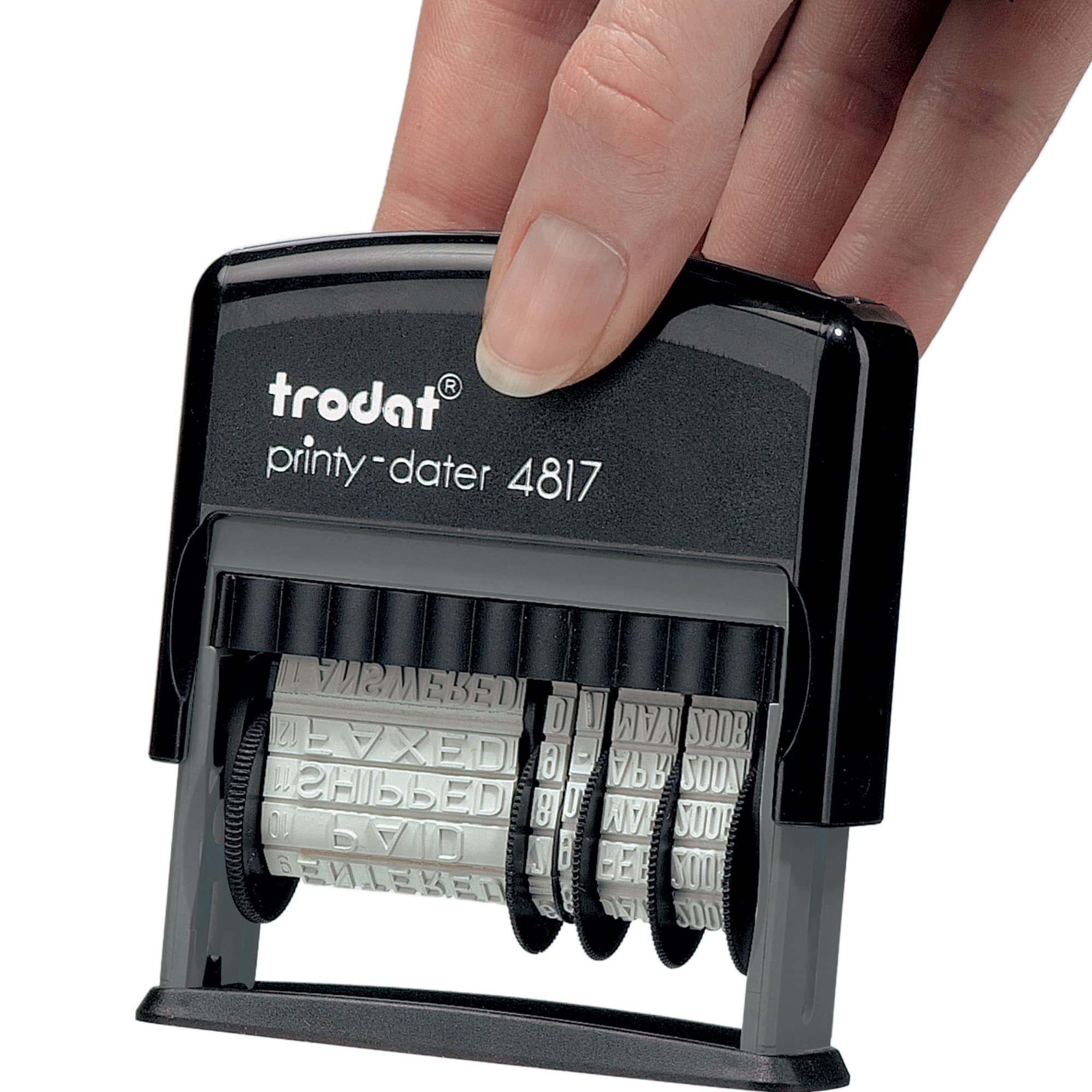 Trodat TS-120243 Printy 4817 - Timbro autoinchiostrante con datario, colore: nero