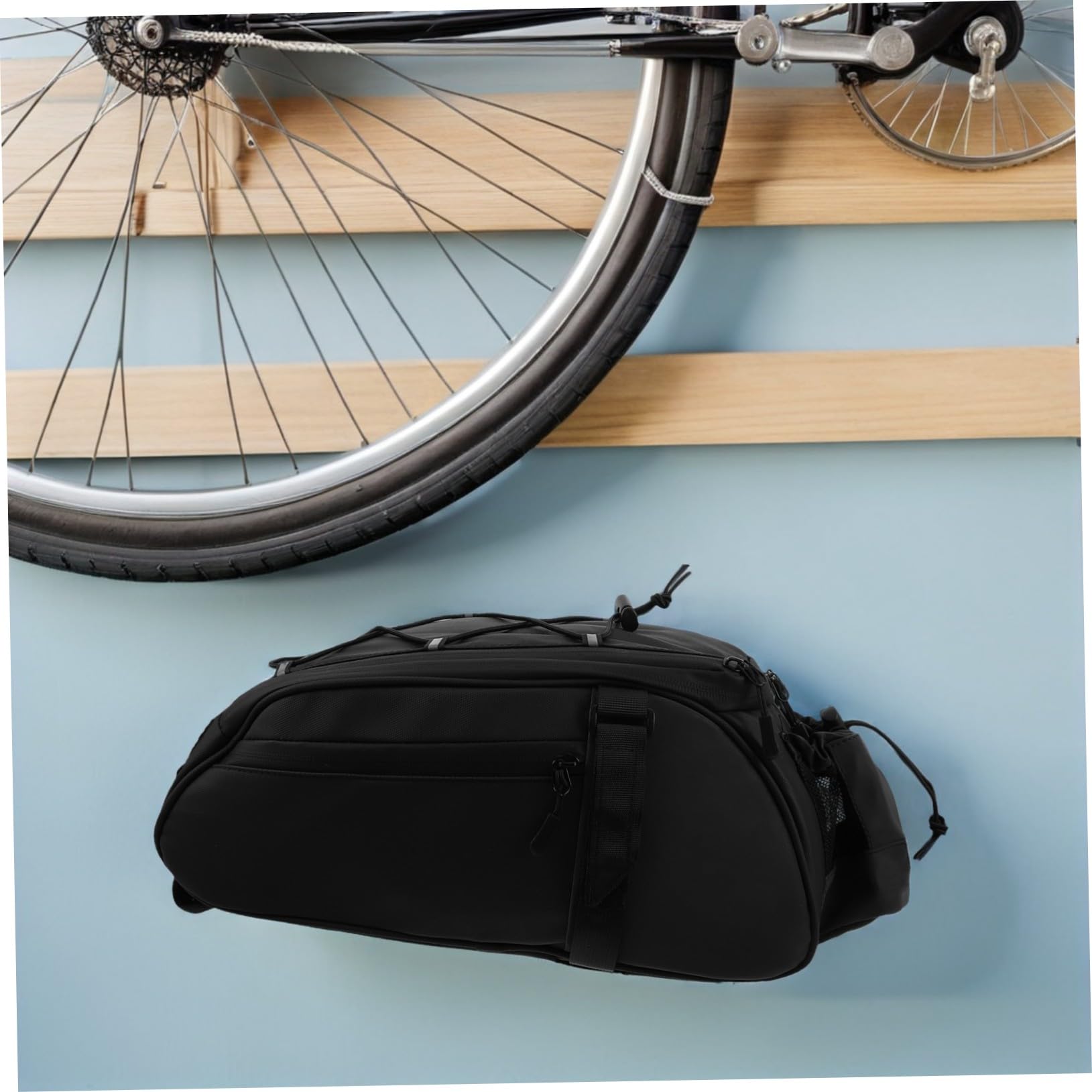 Borsa Posteriore per Bicicletta da Grande capacità per Zaino da Sella e Borsa da Rastrelliera Compatibile con Portapacchi Mountain Bike Antivento e Stabile per Ciclismo e Spesa
