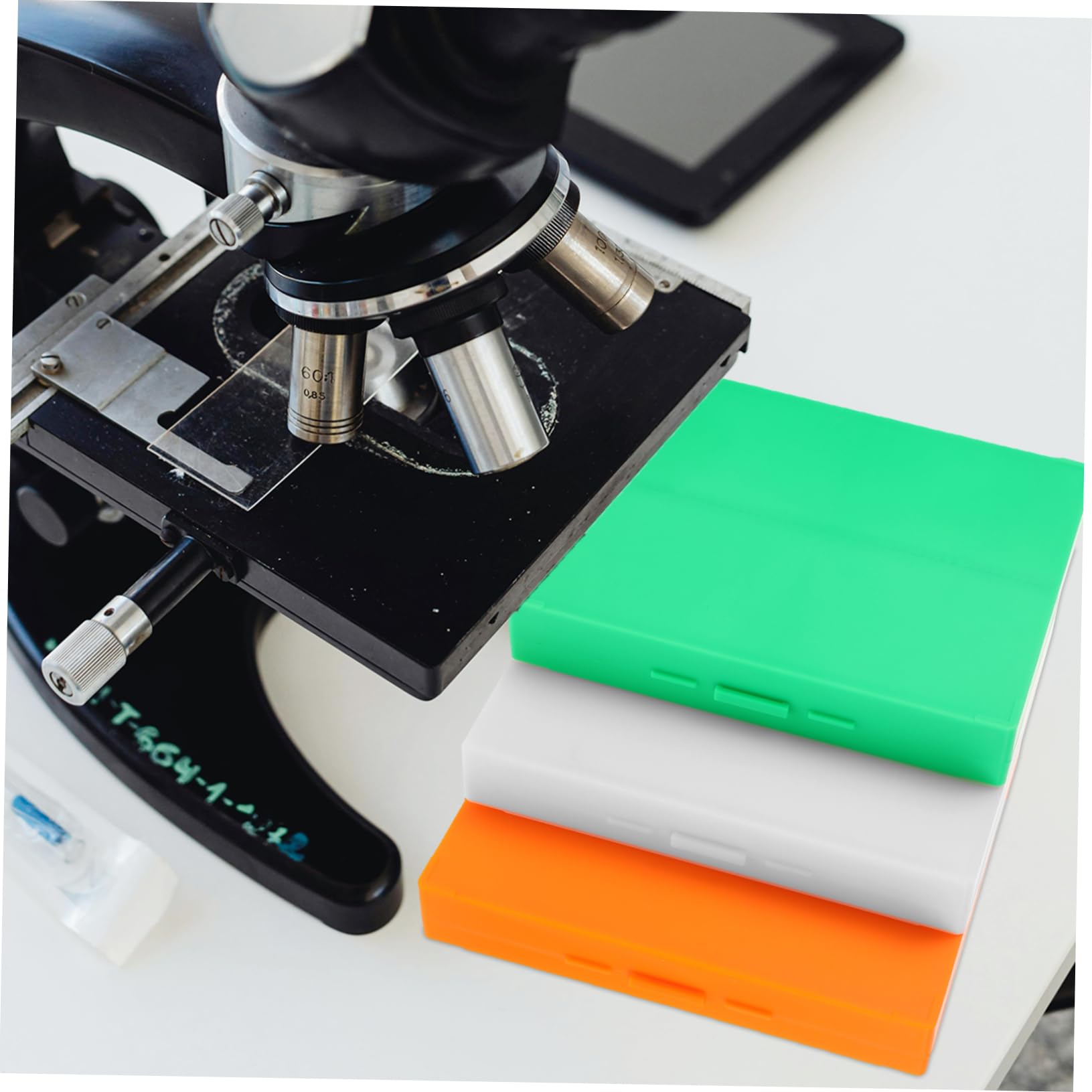 3pcs Boxes Microscope Slide Tray Laboratory Supply Microscope Slide Plates Microscope Slide Storage Tray Microscope Accessories Reusable Slides Boxes Microscope Slide Holder