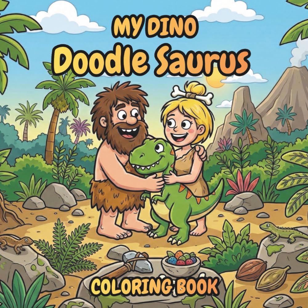 My Dino-Doodle-Saurus Coloring Book: Big & Bold Line Art for Little Paleontologists: A Simple & Easy Coloring Book for Toddlers and Preschoolers