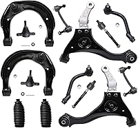 Vista 76 de Detroit Axle - Kit de suspensión frontal de 15 piezas para Jeep Grand Cherokee 99-04 1999 2000 2001 2002 2003 2004, brazos de control superior e