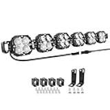 40 inch 180W Straight Curved Adjustable & Linkable LED Light Bar with Wiring, Spot Flood Beam Off Road 4X4 Driving Fog Lights for 12V 24V Vehicle 4WD Car ATV UTV SUV Truck Tractor Trailer