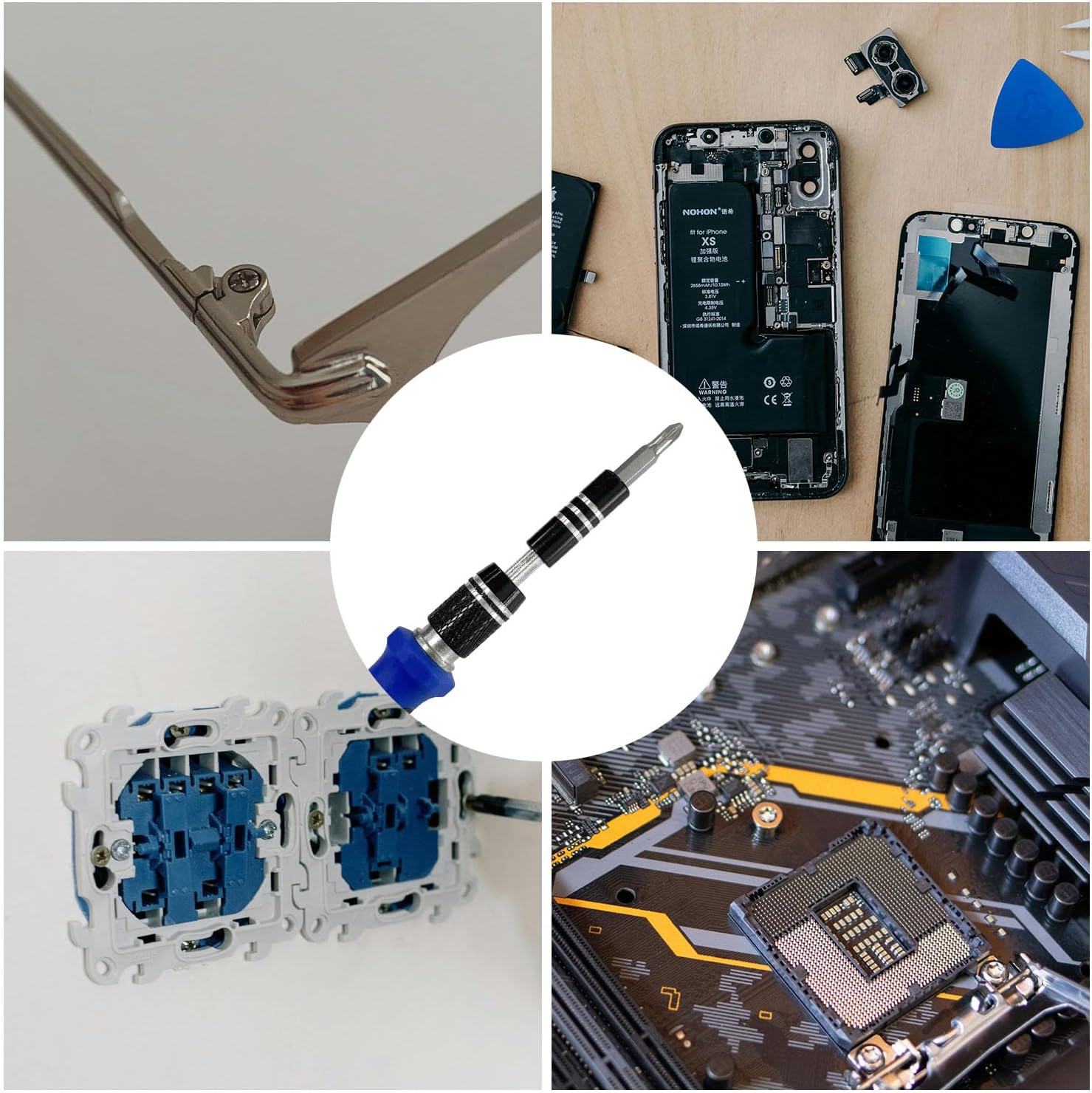 142 in 1 Electronics Precision Screwdriver Sets, Magnetic Repair Tool Kit with 120 Bits for Smartphone, Laptop, MacBook, Tablet Game Console