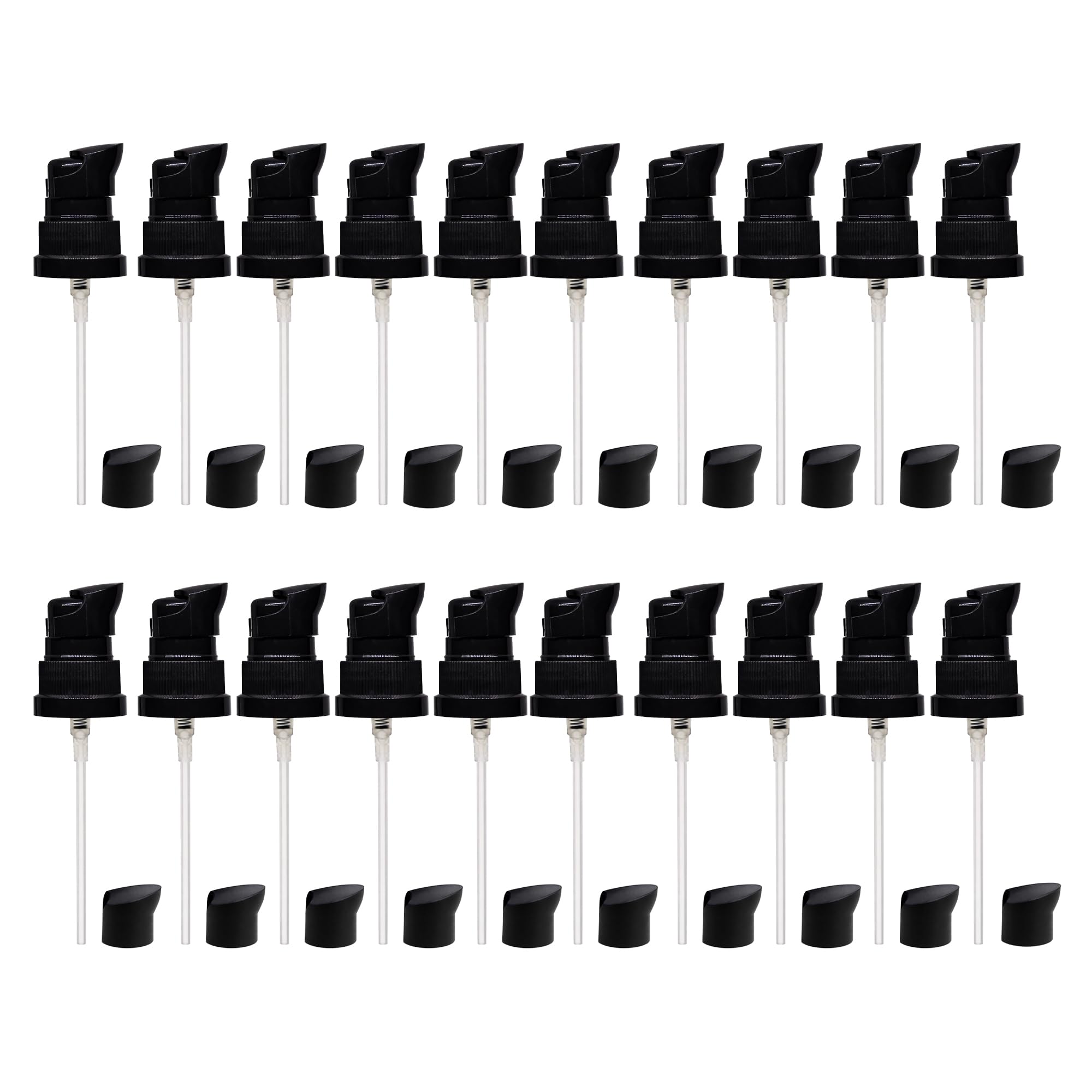 Lotion Pump Dispenser (Pack of 20) with Cap – Leakproof Liquid Dispenser Pumps for Bottles | Smooth Press Nozzle for Shampoo, Lotion & Liquid Soap-image-4