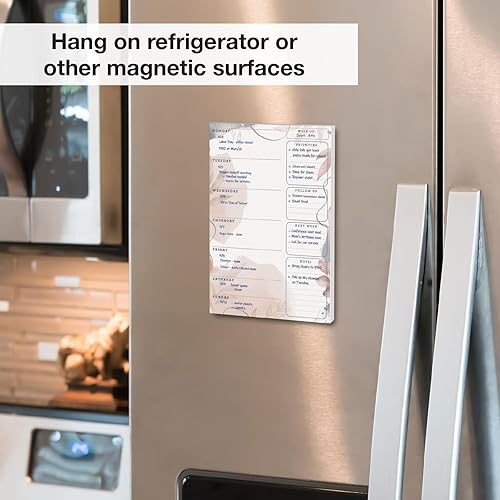 Miniatura 3 de Global Printed Products Lista de tareas verticales de 6 x 9 pulgadas y almohadilla de planificación semanal, 60 hojas, rosa suave floral