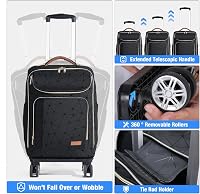 Lekespring Bőr Gurulós Hátizsák Levehető Kerekekkel - 17,3" Laptoptáska, Vízálló Utazótáska, Repülőgépre Felvihető Kézipoggyász, Üzleti Guru 3