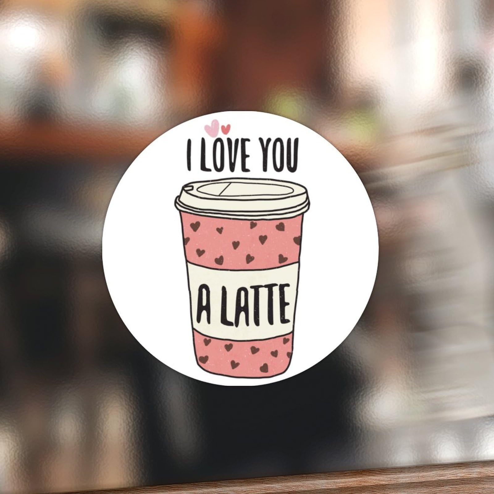 Swavecat I Love You A Latte Stickers Colorful Valentine Quotes Vinyl Label Sticker Valentine Labels Stickers for Envelope Seals Card Boxes for