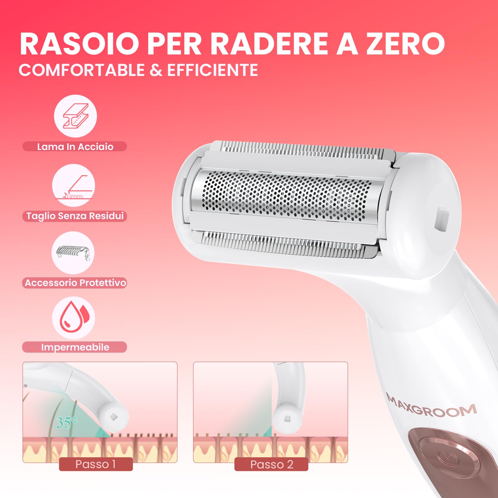 MAXGROOM 4-in-1 Körperhaartrimmer Bikini Trimmer