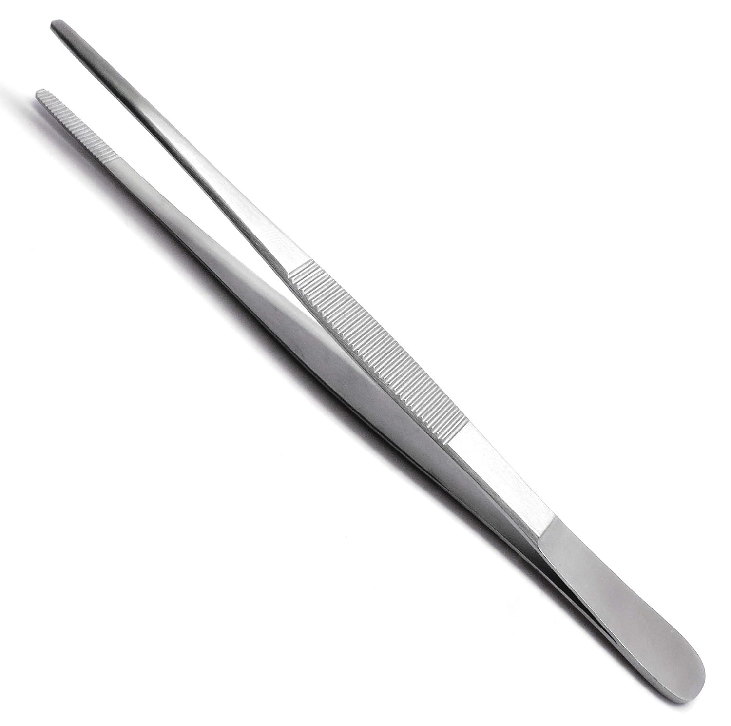 10× Dressing Tweezer 5.5" Tissue Thumb Forceps 1.8cm Serrated Tip Surgical Instruments