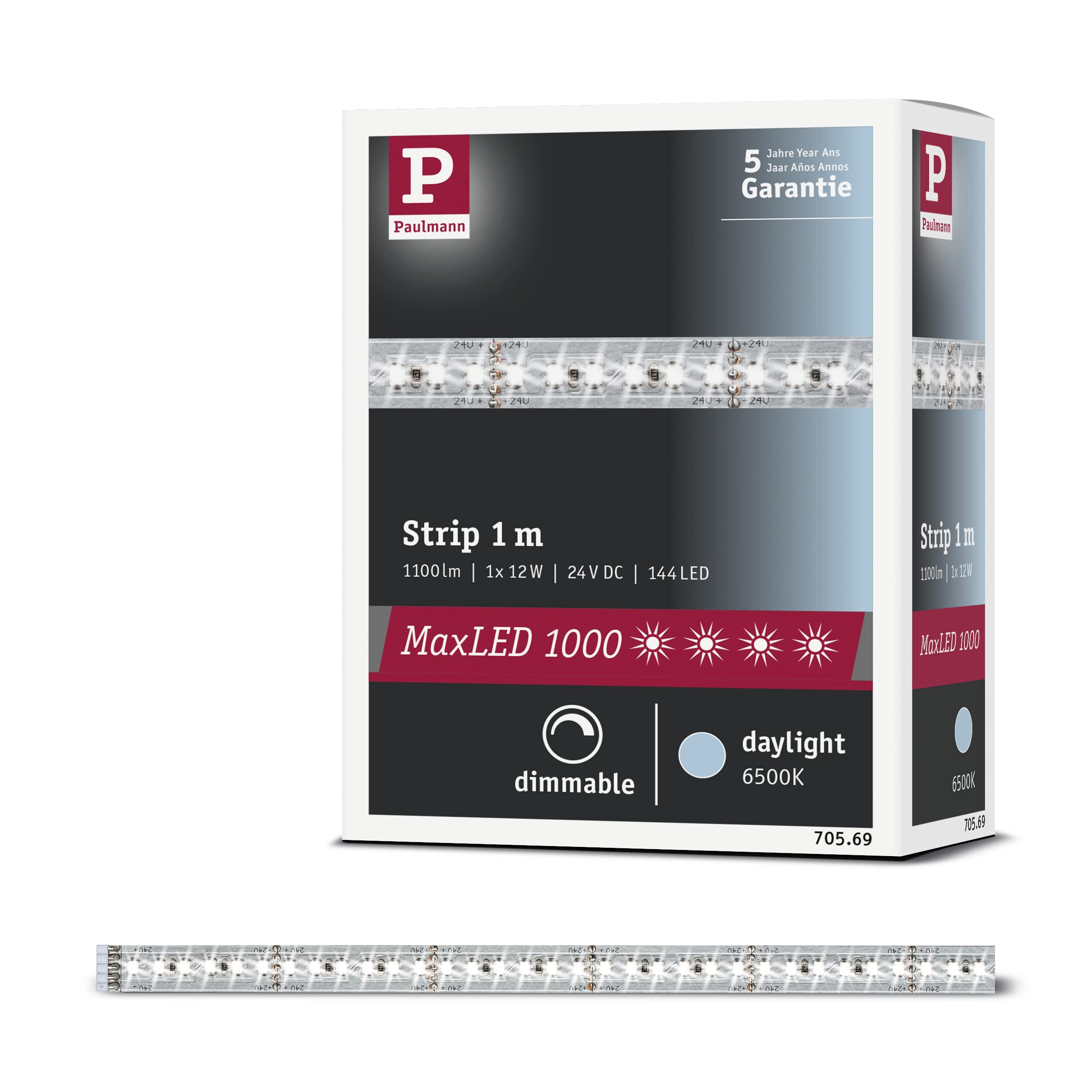Paulmann 70569 MaxLED 1000 LED Strip Extension 24V 1m Daylight White