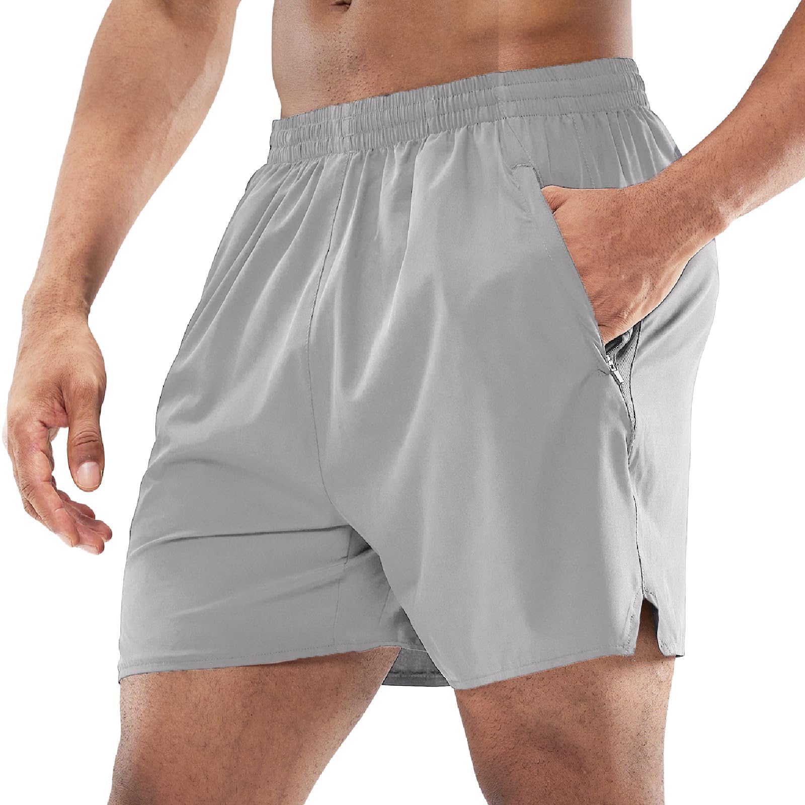 MIER Men's 5 Inch Inseam Running Shorts, Quick-Dry with Pockets