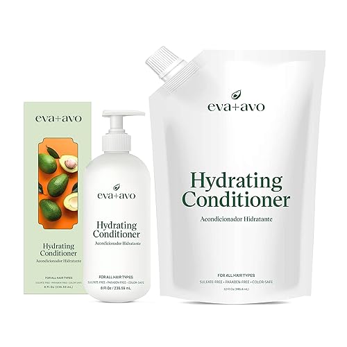 Eva + Avo Acondicionador Hidratante 8 Oz. + 32 Oz. Recarga