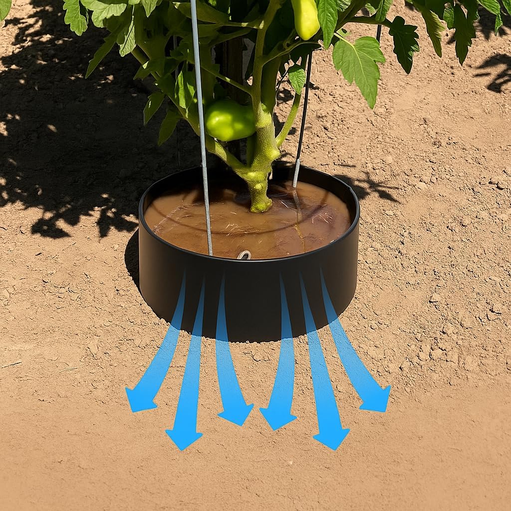 5-Pack – Root Zone Irrigation Water Saver Rings for Garden Plants – Precision Hydration, Weed Control & Fertilizer Containment – Made in USA – Reusable Garden Watering Tool - Image 8