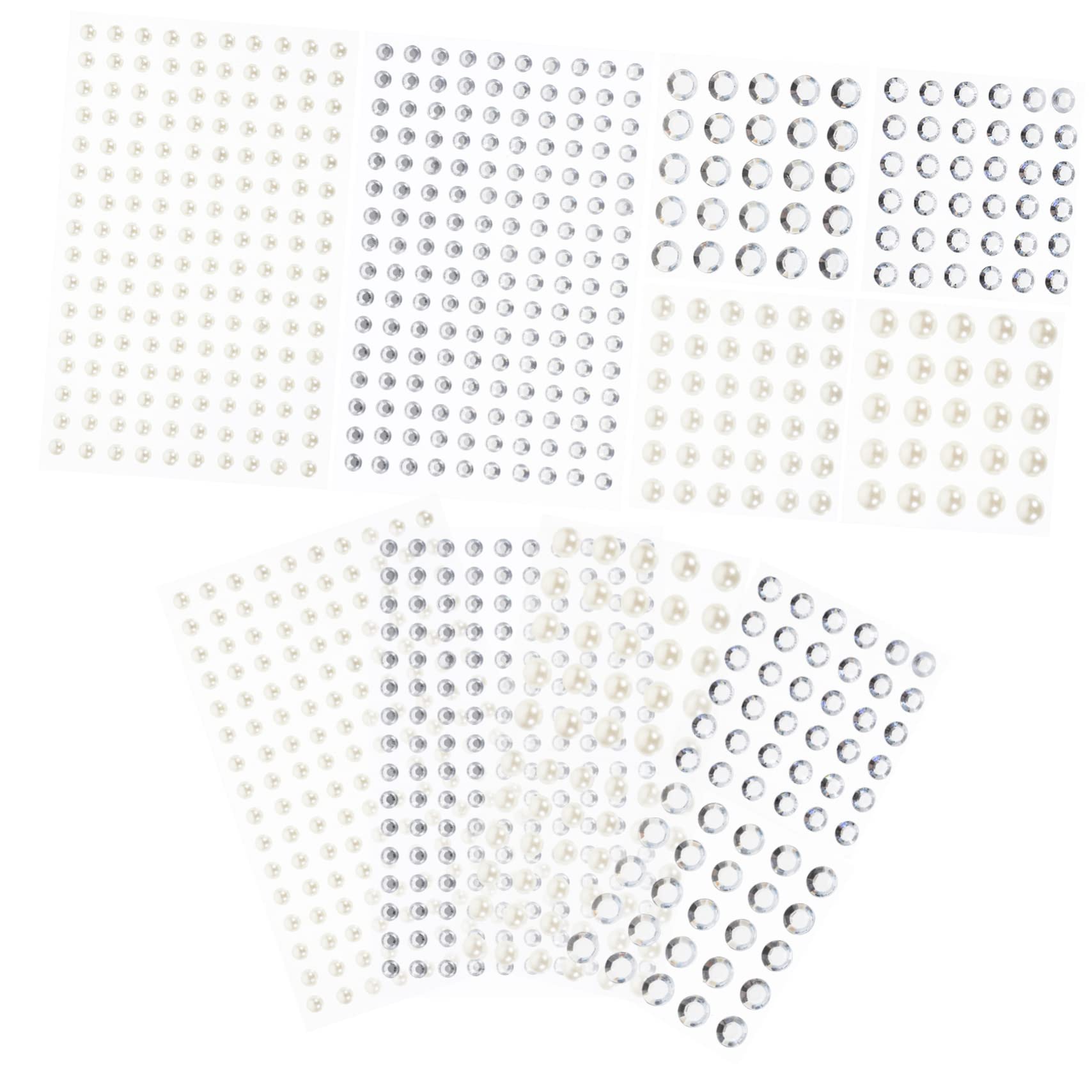 Healeved 48hojas Pegatinas De Rhinestone Para Uñas y Decoración De Manualidades De Charms Acrílicos Brillantes Para Arte De Uñas y Embellecimiento De Proyectos Creativos