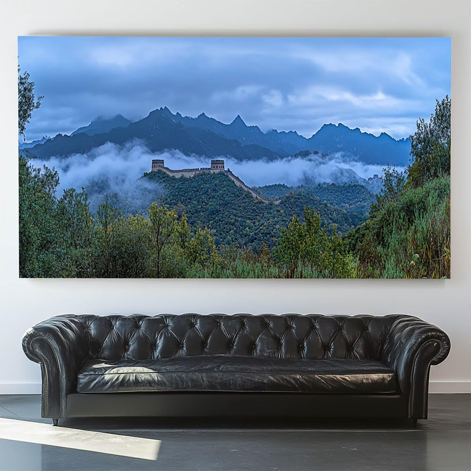 Pintar por Numeros Adultos Gran Muralla, Pintar por Numeros Niños Kit Manualidades Adultos Paisaje Cuadros para Pintar por Numeros Pintura Acrílico, Cuadros Decoracion Salon Modernos 80X160cm 7w-6-I