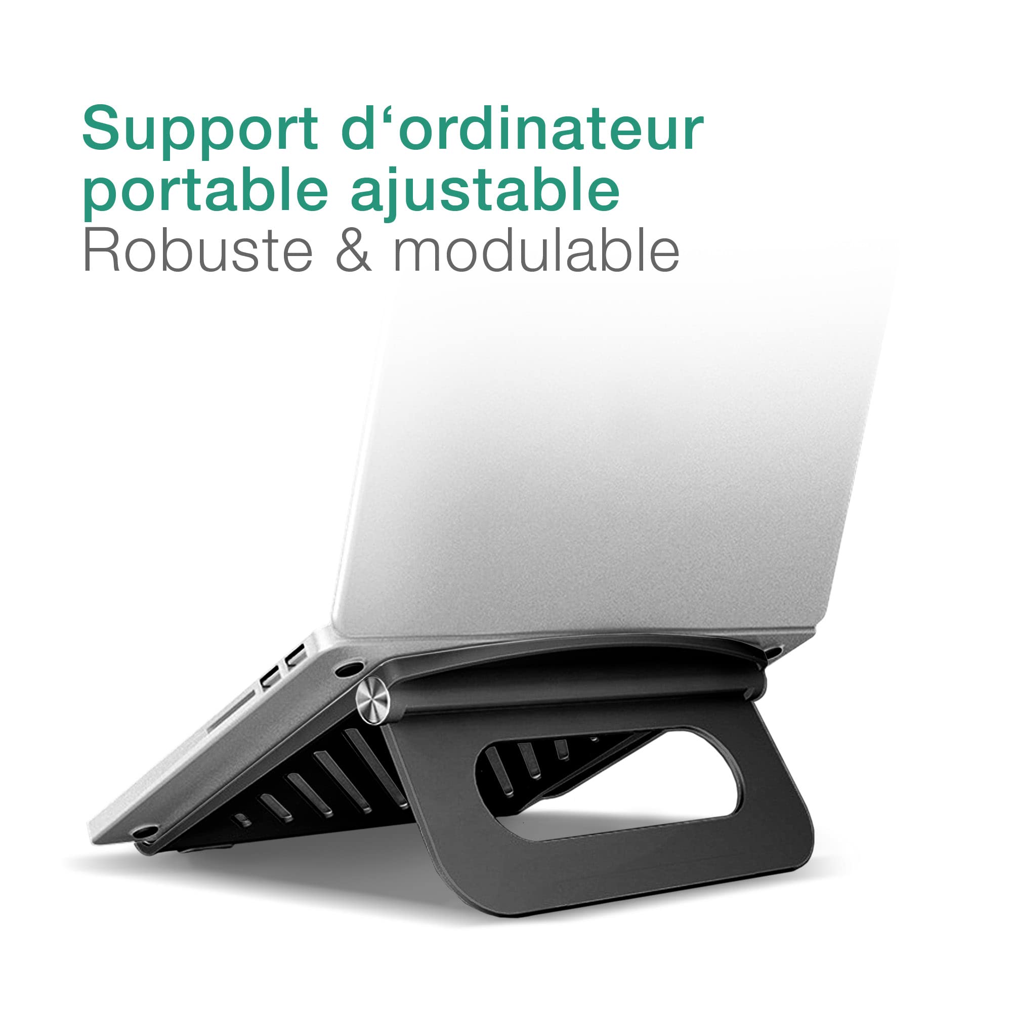 CELLONIC - Mini Support pour PC Portable jusqu'à 17" - Hauteur réglable pour éviter Les douleurs de Dos au Travail en Home Office et en déplacement