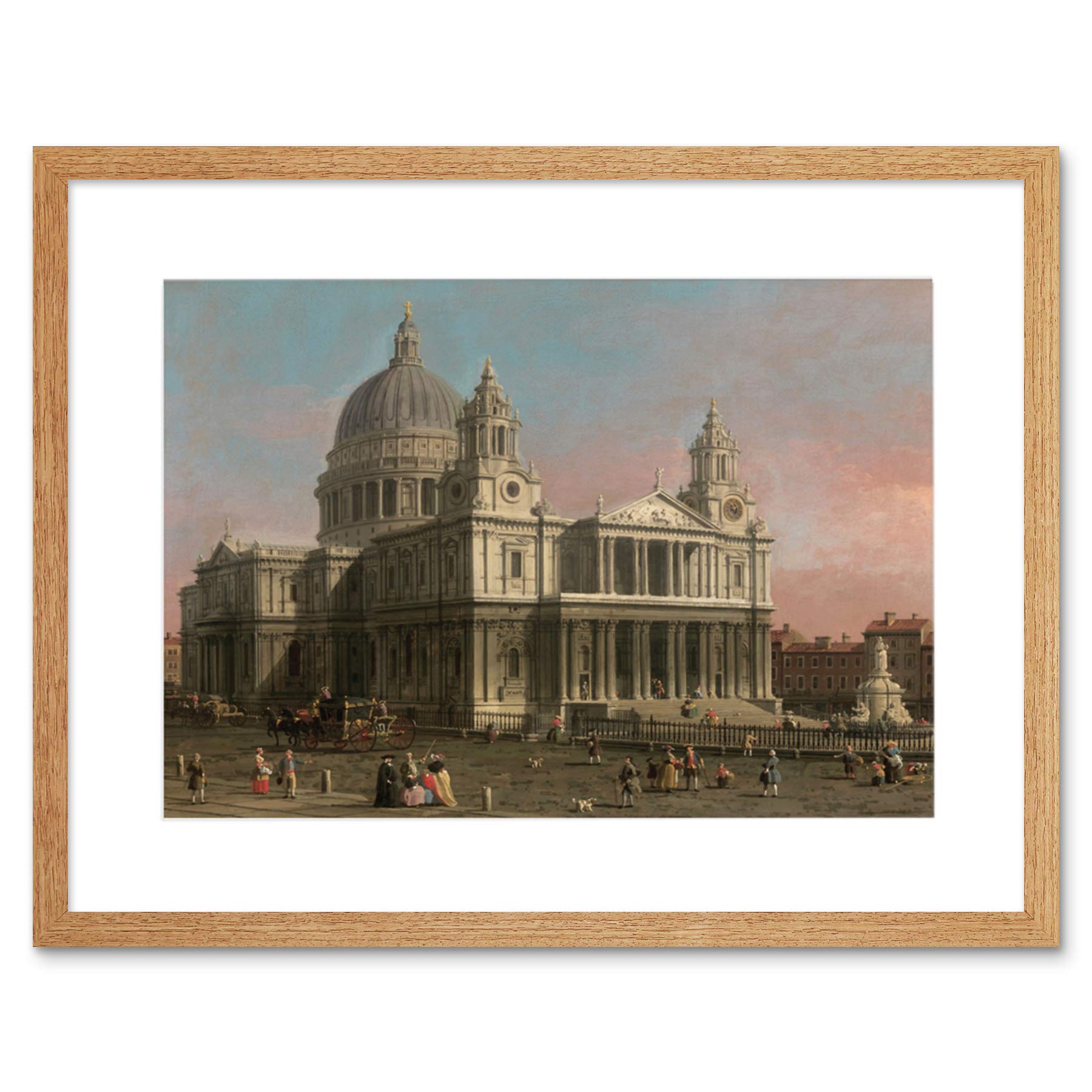 Wee Blue CooPainting Old Master Canaletto St Pauls Cathedral London Framed Wall Art Print