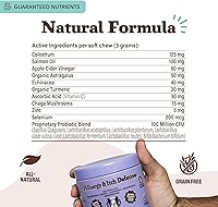 Vista 91 de Natural Dog Company Liver & Kidney Supplement for Dogs – 90 Soft Chews with Milk Thistle, Cranberry, Dandelion Root, Turmeric & Astragalus